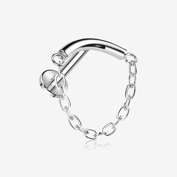 Implant Grade Titanium Modern Curve Chained Internally Threaded Labret